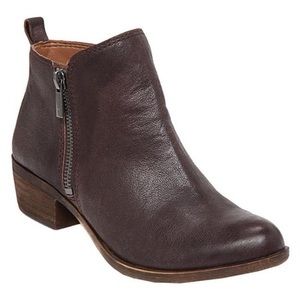 Lucky Basel Leather Booties Java Brown Sz 8.5